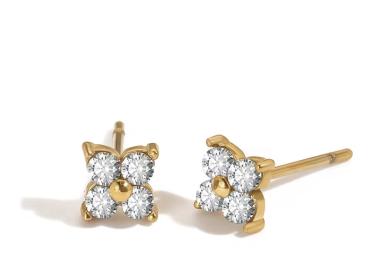 Kristallblume weiß - gold