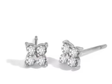 Kristallblume weiß - silber