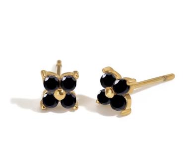 Kristallblume schwarz - gold