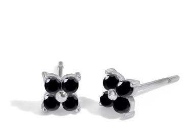 Kristallblume schwarz - silber