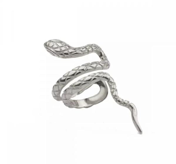 SNAKE CUFF silber (rechtes Ohr)