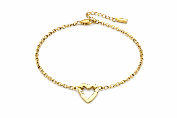 Ming mit Verschluss HERZ - gold