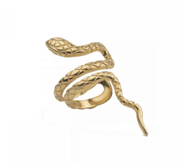 SNAKE CUFF gold (linkes Ohr)