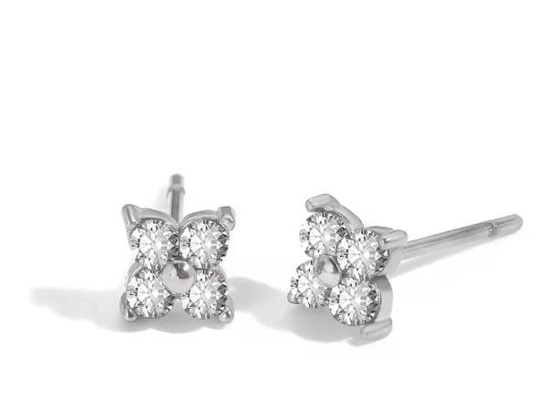 Kristallblume weiß - silber