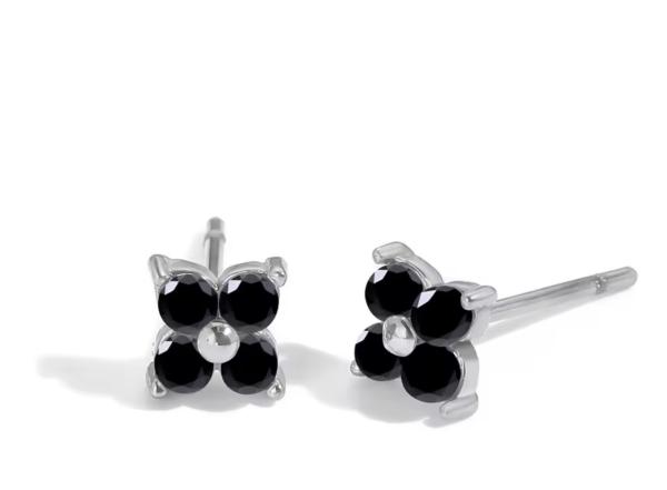 Kristallblume schwarz - silber