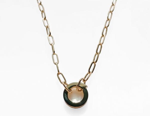 Ruby mit Verschluss RUND - gold