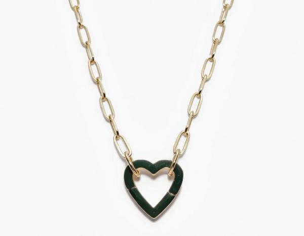 Ruby mit Verschluss HERZ - gold